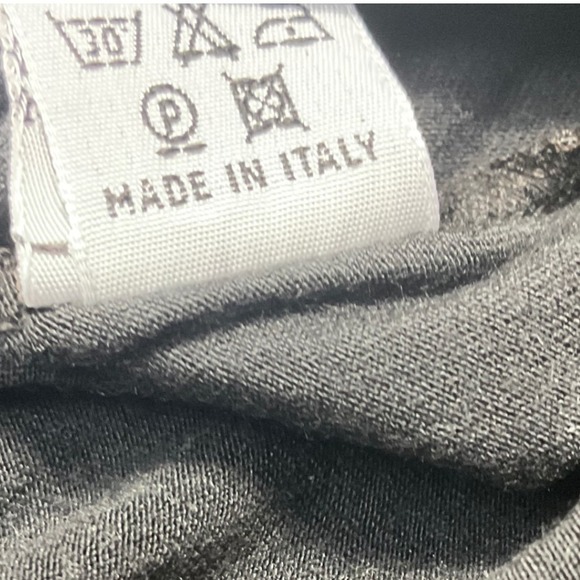 ROSSOPURO Long Sleeve Scoop Neck Micromodal Top Womens Small Black Made in Italy - Picture 9 of 10